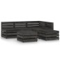 vidaXL 6-tlg. Garten-Lounge-Set Grau Imprägniertes Kiefernholz vidaXL 6-tlg. Garten-Lounge-Set Grau Imprägniertes Kiefernholz