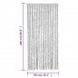 vidaXL Fliegenvorhang Grau 90x220 cm Chenille vidaXL Fliegenvorhang Grau 90x220 cm Chenille
