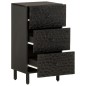 vidaXL Beistellschrank Schwarz 40x33x75 cm Massivholz Mango vidaXL Beistellschrank Schwarz 40x33x75 cm Massivholz Mango