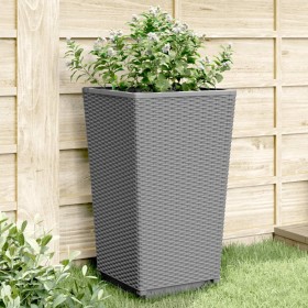 vidaXL Pflanzkübel 4 Stk. Hellgrau 32,5x32,5x57 cm PP
