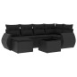 vidaXL 7-tlg. Garten-Sofagarnitur mit Kissen Schwarz Poly Rattan vidaXL 7-tlg. Garten-Sofagarnitur mit Kissen Schwarz Poly Rattan