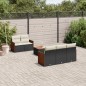 vidaXL 6-tlg. Garten-Sofagarnitur mit Kissen Schwarz Poly Rattan vidaXL 6-tlg. Garten-Sofagarnitur mit Kissen Schwarz Poly Rattan