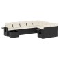 vidaXL 10-tlg. Garten-Sofagarnitur mit Kissen Schwarz Poly Rattan vidaXL 10-tlg. Garten-Sofagarnitur mit Kissen Schwarz Poly Rattan