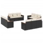 vidaXL 12-tlg. Garten-Sofagarnitur mit Kissen Schwarz Poly Rattan vidaXL 12-tlg. Garten-Sofagarnitur mit Kissen Schwarz Poly Rattan