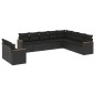 vidaXL 10-tlg. Garten-Sofagarnitur mit Kissen Schwarz Poly Rattan vidaXL 10-tlg. Garten-Sofagarnitur mit Kissen Schwarz Poly Rattan