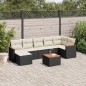 vidaXL 8-tlg. Garten-Sofagarnitur mit Kissen Schwarz Poly Rattan vidaXL 8-tlg. Garten-Sofagarnitur mit Kissen Schwarz Poly Rattan