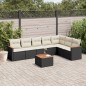 vidaXL 8-tlg. Garten-Sofagarnitur mit Kissen Schwarz Poly Rattan vidaXL 8-tlg. Garten-Sofagarnitur mit Kissen Schwarz Poly Rattan
