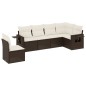 vidaXL 6-tlg. Garten-Sofagarnitur mit Kissen Braun Poly Rattan vidaXL 6-tlg. Garten-Sofagarnitur mit Kissen Braun Poly Rattan