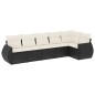 vidaXL 6-tlg. Garten-Sofagarnitur mit Kissen Schwarz Poly Rattan vidaXL 6-tlg. Garten-Sofagarnitur mit Kissen Schwarz Poly Rattan