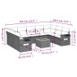 vidaXL 10-tlg. Garten-Sofagarnitur mit Kissen Schwarz Poly Rattan vidaXL 10-tlg. Garten-Sofagarnitur mit Kissen Schwarz Poly Rattan