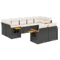 vidaXL 9-tlg. Garten-Sofagarnitur mit Kissen Schwarz Poly Rattan vidaXL 9-tlg. Garten-Sofagarnitur mit Kissen Schwarz Poly Rattan