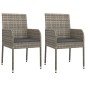 vidaXL 7-tlg. Garten-Essgruppe mit Kissen Grau Poly Rattan vidaXL 7-tlg. Garten-Essgruppe mit Kissen Grau Poly Rattan