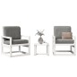 vidaXL 3-tlg. Garten-Lounge-Set Weiß Massivholz Kiefer vidaXL 3-tlg. Garten-Lounge-Set Weiß Massivholz Kiefer