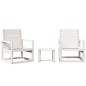vidaXL 3-tlg. Garten-Lounge-Set Weiß Massivholz Kiefer vidaXL 3-tlg. Garten-Lounge-Set Weiß Massivholz Kiefer