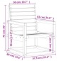 vidaXL 3-tlg. Garten-Lounge-Set Weiß Massivholz Kiefer vidaXL 3-tlg. Garten-Lounge-Set Weiß Massivholz Kiefer
