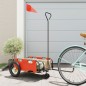 vidaXL Fahrradanhänger Orange Oxford-Gewebe und Eisen vidaXL Fahrradanhänger Orange Oxford-Gewebe und Eisen