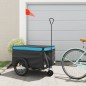 vidaXL Fahrradanhänger Schwarz und Blau 45 kg Eisen vidaXL Fahrradanhänger Schwarz und Blau 45 kg Eisen