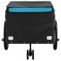 vidaXL Fahrradanhänger Schwarz und Blau 45 kg Eisen vidaXL Fahrradanhänger Schwarz und Blau 45 kg Eisen