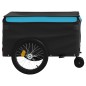 vidaXL Fahrradanhänger Schwarz und Blau 45 kg Eisen vidaXL Fahrradanhänger Schwarz und Blau 45 kg Eisen