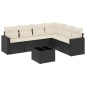 vidaXL 7-tlg. Garten-Sofagarnitur mit Kissen Schwarz Poly Rattan vidaXL 7-tlg. Garten-Sofagarnitur mit Kissen Schwarz Poly Rattan