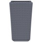 vidaXL Pflanzkübel 2 Stk. Grau 32,5x32,5x57 cm PP vidaXL Pflanzkübel 2 Stk. Grau 32,5x32,5x57 cm PP