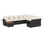 vidaXL 10-tlg. Garten-Sofagarnitur mit Kissen Schwarz Poly Rattan vidaXL 10-tlg. Garten-Sofagarnitur mit Kissen Schwarz Poly Rattan