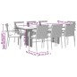 vidaXL 9-tlg. Garten-Essgruppe mit Kissen Grau Poly Rattan vidaXL 9-tlg. Garten-Essgruppe mit Kissen Grau Poly Rattan