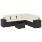 vidaXL 7-tlg. Garten-Sofagarnitur mit Kissen Schwarz Poly Rattan vidaXL 7-tlg. Garten-Sofagarnitur mit Kissen Schwarz Poly Rattan