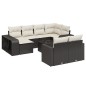 vidaXL 11-tlg. Garten-Sofagarnitur mit Kissen Schwarz Poly Rattan vidaXL 11-tlg. Garten-Sofagarnitur mit Kissen Schwarz Poly Rattan