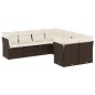 vidaXL 8-tlg. Garten-Sofagarnitur mit Kissen Braun Poly Rattan vidaXL 8-tlg. Garten-Sofagarnitur mit Kissen Braun Poly Rattan