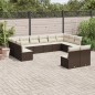 vidaXL 12-tlg. Garten-Sofagarnitur mit Kissen Braun Poly Rattan vidaXL 12-tlg. Garten-Sofagarnitur mit Kissen Braun Poly Rattan
