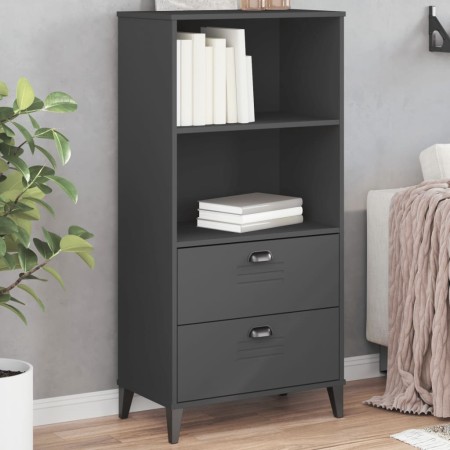 vidaXL Bücherschrank VIKEN Anthrazit 60x35x123 cm Massivholz Kiefer