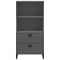 vidaXL Bücherschrank VIKEN Anthrazit 60x35x123 cm Massivholz Kiefer vidaXL Bücherschrank VIKEN Anthrazit 60x35x123 cm Massivholz Kiefer