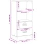 vidaXL Bücherschrank VIKEN Anthrazit 60x35x123 cm Massivholz Kiefer vidaXL Bücherschrank VIKEN Anthrazit 60x35x123 cm Massivholz Kiefer