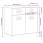 vidaXL Sideboard VIKEN Weiß 80x40x80 cm Massivholz Kiefer vidaXL Sideboard VIKEN Weiß 80x40x80 cm Massivholz Kiefer