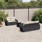 vidaXL 6-tlg. Garten-Sofagarnitur mit Kissen Schwarz Poly Rattan vidaXL 6-tlg. Garten-Sofagarnitur mit Kissen Schwarz Poly Rattan