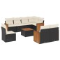 vidaXL 9-tlg. Garten-Sofagarnitur mit Kissen Schwarz Poly Rattan vidaXL 9-tlg. Garten-Sofagarnitur mit Kissen Schwarz Poly Rattan