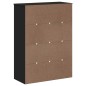 vidaXL Aufsatz für Highboard VIKEN Schwarz Massivholz Kiefer vidaXL Aufsatz für Highboard VIKEN Schwarz Massivholz Kiefer