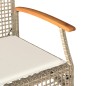 vidaXL Gartenbank mit Kissen Beige Poly Rattan Akazienholz vidaXL Gartenbank mit Kissen Beige Poly Rattan Akazienholz