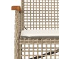 vidaXL Gartenbank mit Kissen Beige Poly Rattan Akazienholz vidaXL Gartenbank mit Kissen Beige Poly Rattan Akazienholz