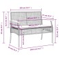 vidaXL Gartenbank mit Kissen Beige Poly Rattan Akazienholz vidaXL Gartenbank mit Kissen Beige Poly Rattan Akazienholz