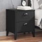 vidaXL Nachttisch VIKEN Schwarz Massivholz Kiefer vidaXL Nachttisch VIKEN Schwarz Massivholz Kiefer