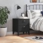 vidaXL Nachttisch VIKEN Schwarz Massivholz Kiefer vidaXL Nachttisch VIKEN Schwarz Massivholz Kiefer