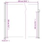 vidaXL Seitenmarkise Ausziehbar Schwarz 200x500 cm vidaXL Seitenmarkise Ausziehbar Schwarz 200x500 cm