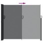 vidaXL Seitenmarkise Ausziehbar Schwarz 180x600 cm vidaXL Seitenmarkise Ausziehbar Schwarz 180x600 cm
