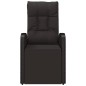 vidaXL Gartensessel Verstellbar mit Kissen Schwarz Poly Rattan vidaXL Gartensessel Verstellbar mit Kissen Schwarz Poly Rattan