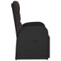 vidaXL Gartensessel Verstellbar mit Kissen Schwarz Poly Rattan vidaXL Gartensessel Verstellbar mit Kissen Schwarz Poly Rattan