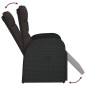 vidaXL Gartensessel Verstellbar mit Kissen Schwarz Poly Rattan vidaXL Gartensessel Verstellbar mit Kissen Schwarz Poly Rattan