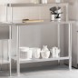 vidaXL Küchen-Arbeitstisch mit Aufsatzboard 110x55x120 cm Edelstahl vidaXL Küchen-Arbeitstisch mit Aufsatzboard 110x55x120 cm Edelstahl