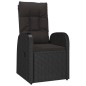 vidaXL Gartensessel mit Kissen 2 Stk. Verstellbar Schwarz Poly Rattan vidaXL Gartensessel mit Kissen 2 Stk. Verstellbar Schwarz Poly Rattan
